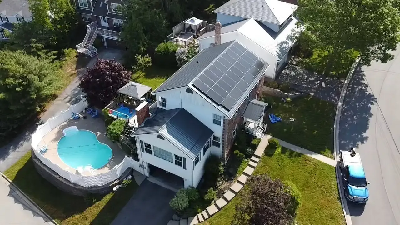 Solar panels installed on a residential roof